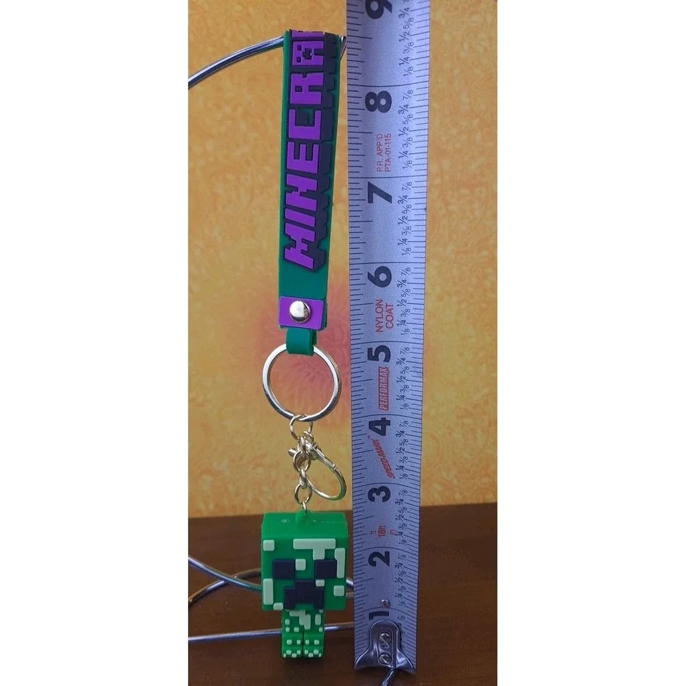 Creeper 3D PVC‎ Minecraft Figure Keychain Backpack Wristlet
